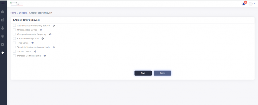 Enable Feature Request – docs.iotconnect.io